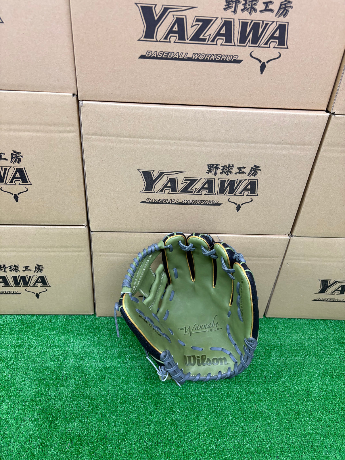 Wilson 軟式内野手用グラブ 【1723型】 ミリタリーグリーン×ブラックSSS