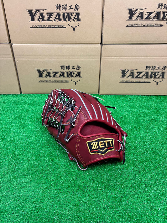 ZETT　ユーティリティ用グラブ左投げ用　BPROG680（ボルドーブラウン×ブラウン）高校野球対応　2026カタログ定番品