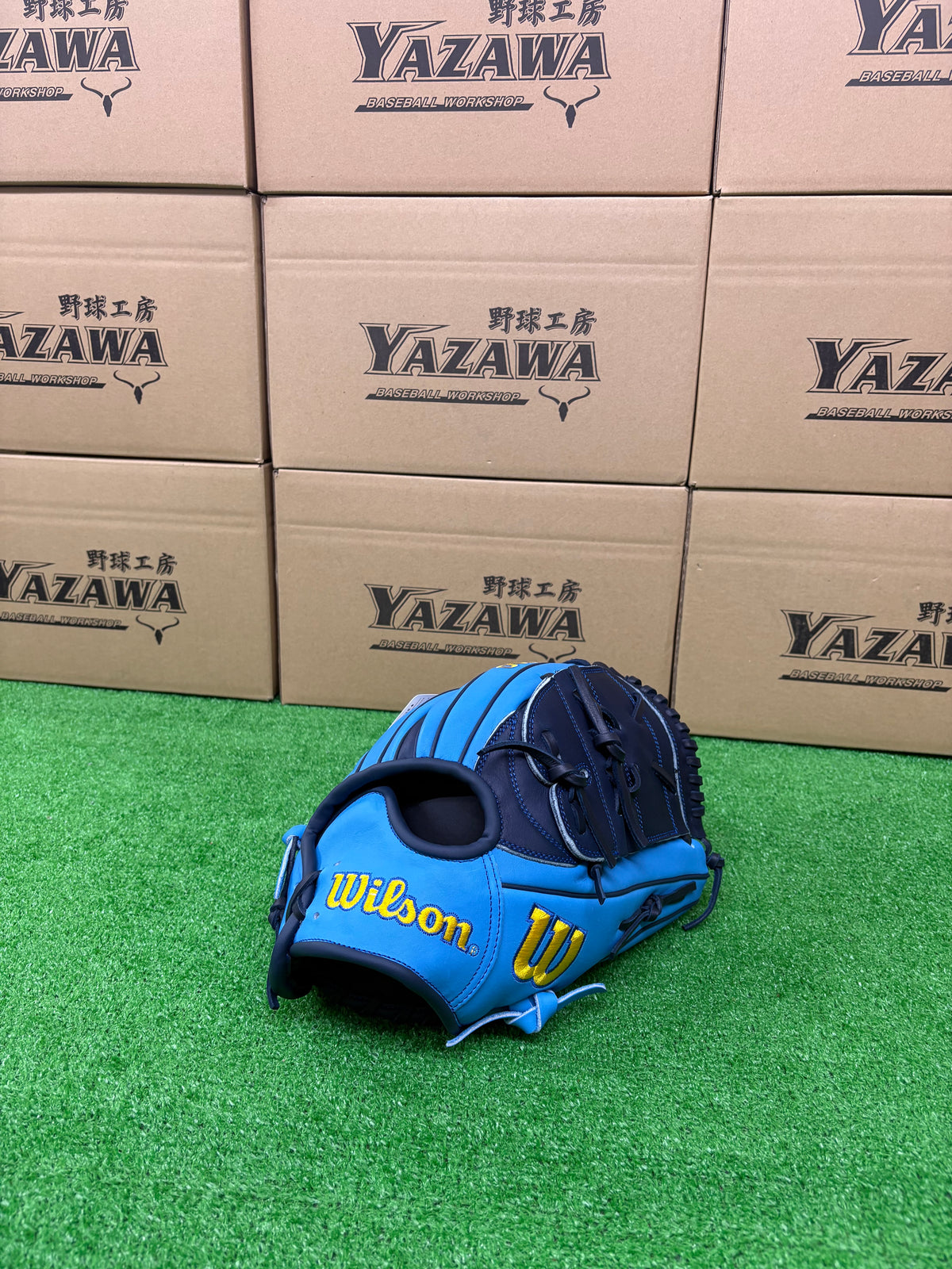 Wilson　軟式投手用グラブ 【SA17型】　ネイビー×スカイブルー