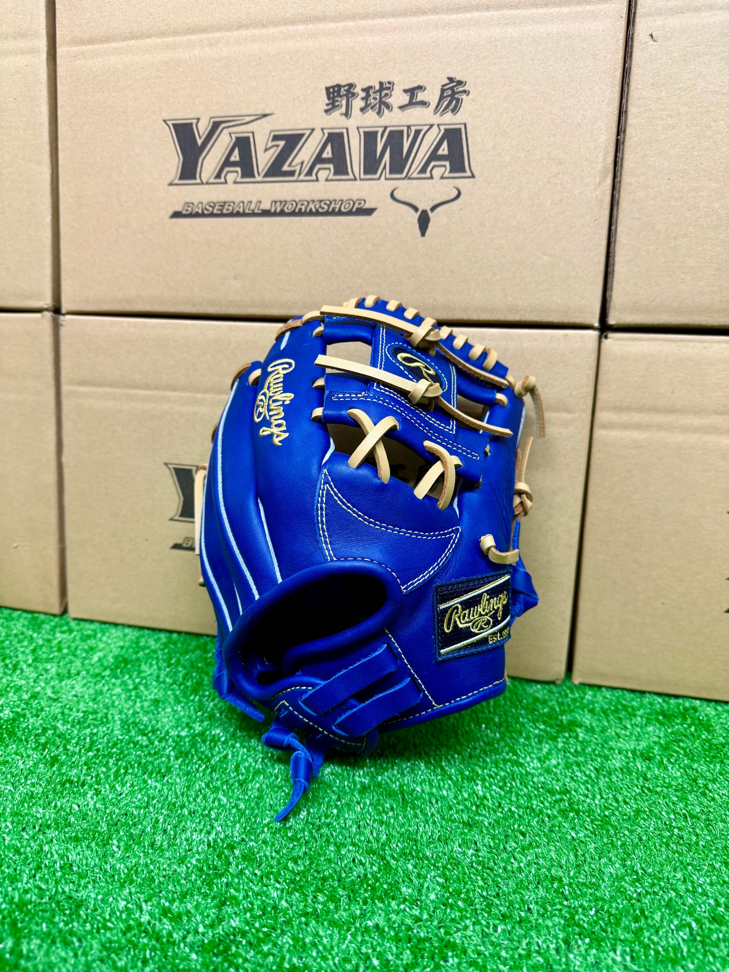ローリングス　少年軟式用グラブ　GJ5R9BFSオールラウンドS　インディゴ×キャメル