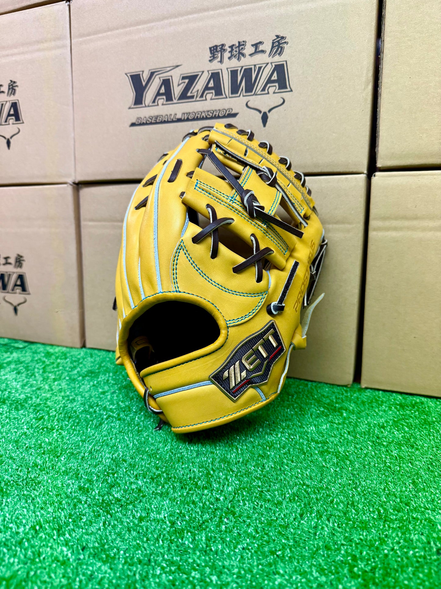 ZETT 限定硬式内野手用グラブ　BPROG565SG　トゥルーイエロー×ブラウン