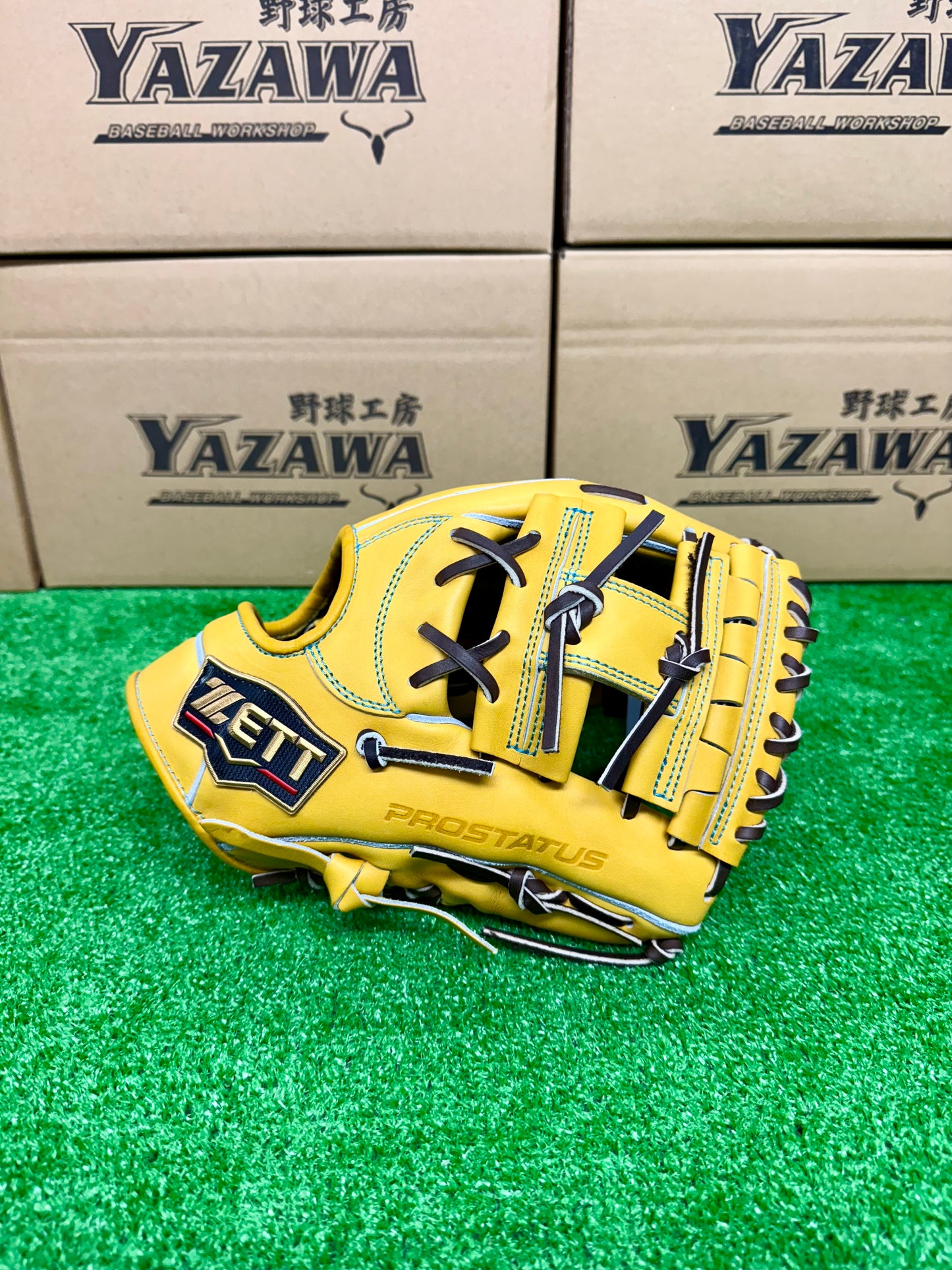 ZETT 限定硬式内野手用グラブ　BPROG565SG　トゥルーイエロー×ブラウン