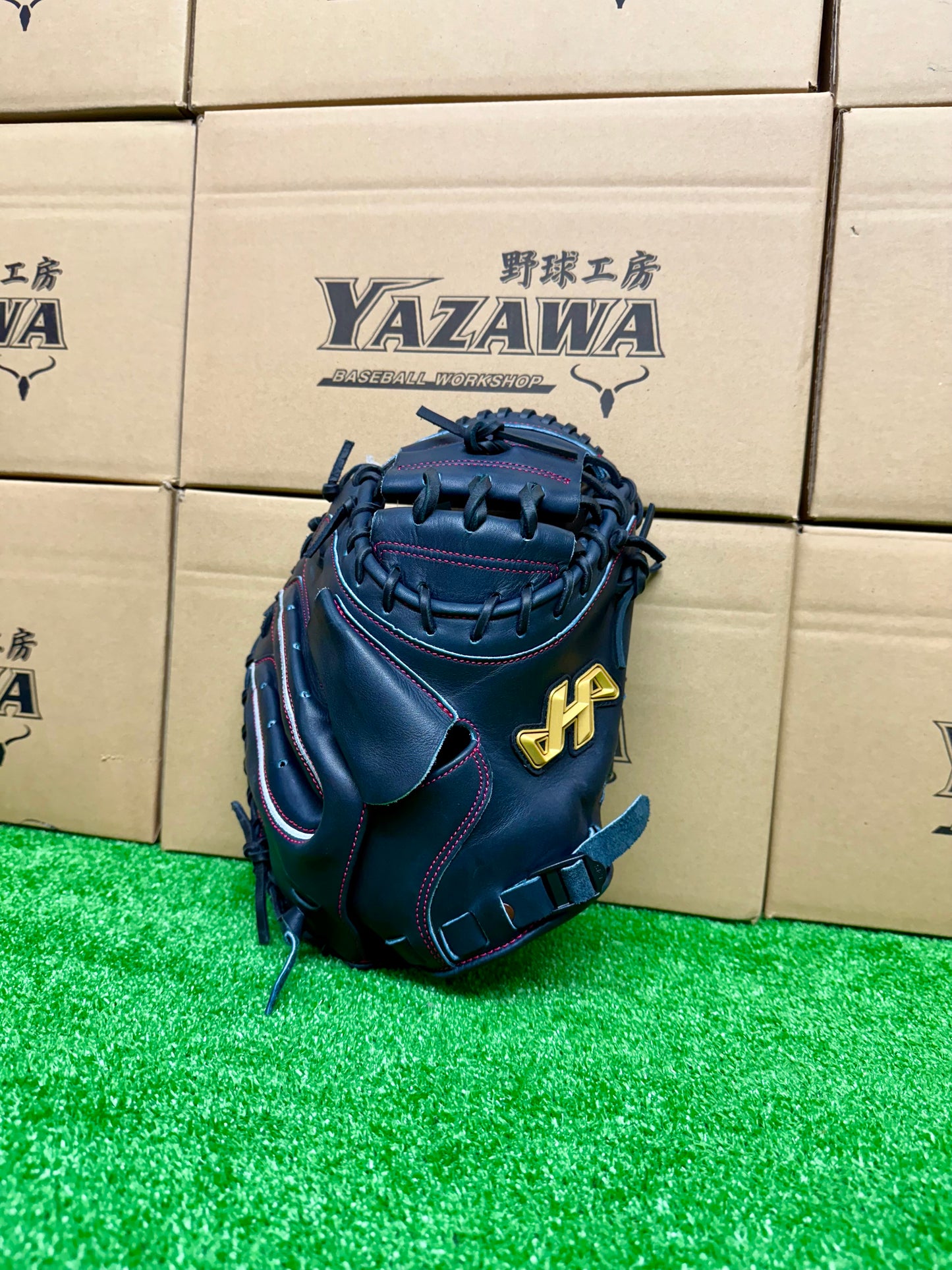 ハタケヤマ　硬式キャッチャーミット　W-M7IB　Iブラック