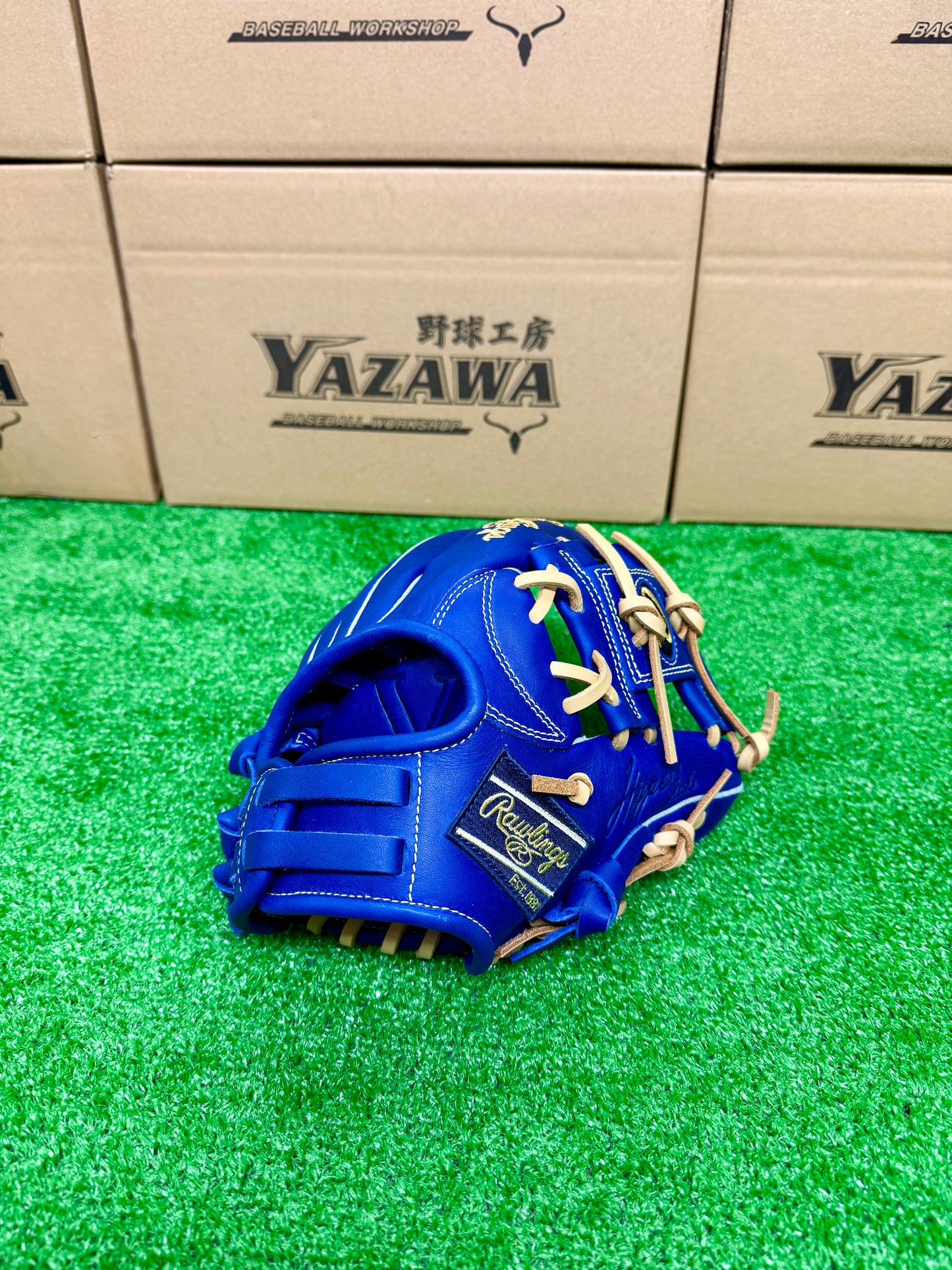 ローリングス　少年軟式用グラブ　GJ5R9BFSSオールラウンドSS　インディゴ×キャメル