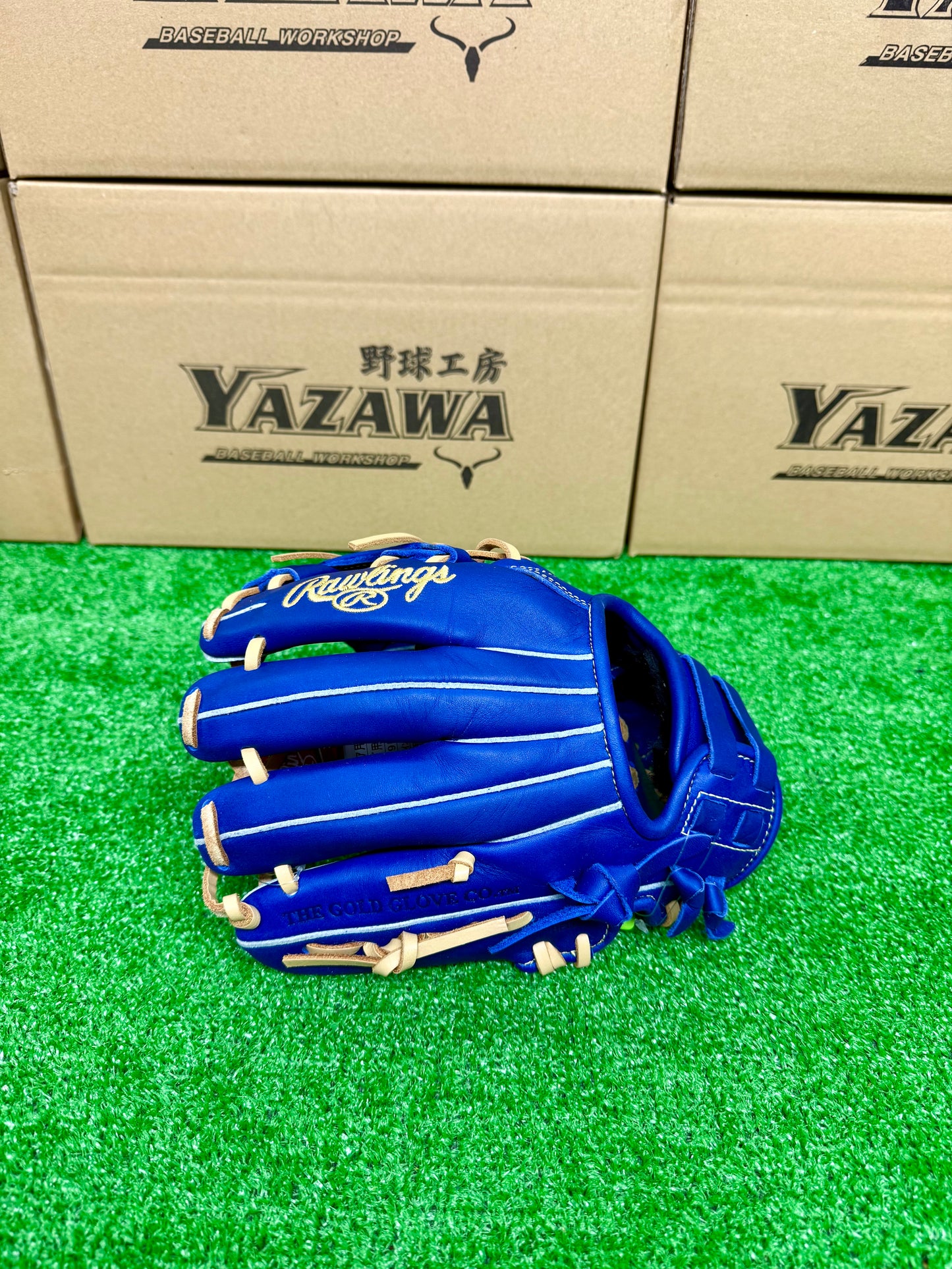 ローリングス　少年軟式用グラブ　GJ5R9BFSSオールラウンドSS　インディゴ×キャメル