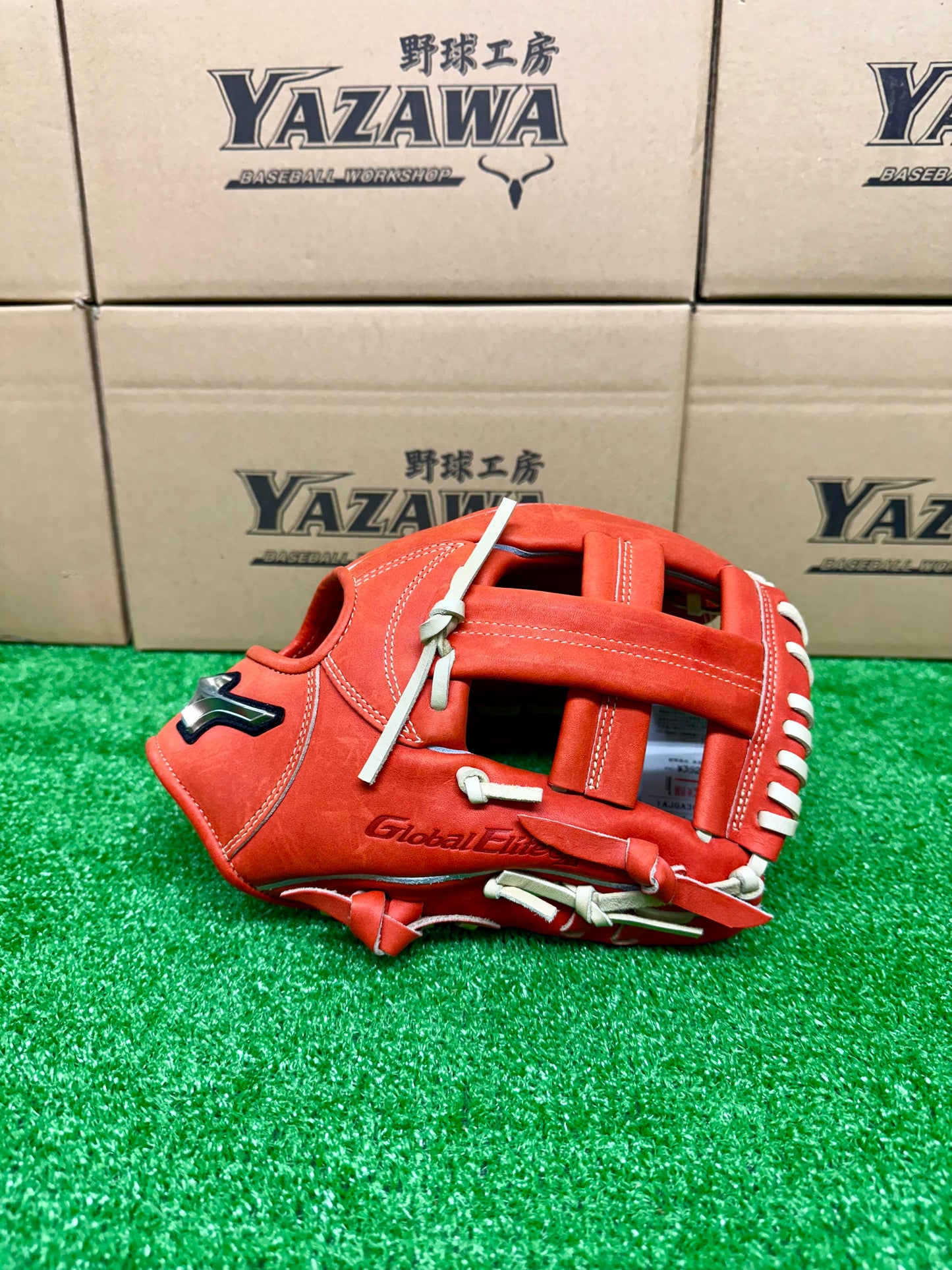 ミズノ　ゴールデンエイジ硬式内野手用グラブ　1AJGA30203　スプレンディッドオレンジ×ブロンド