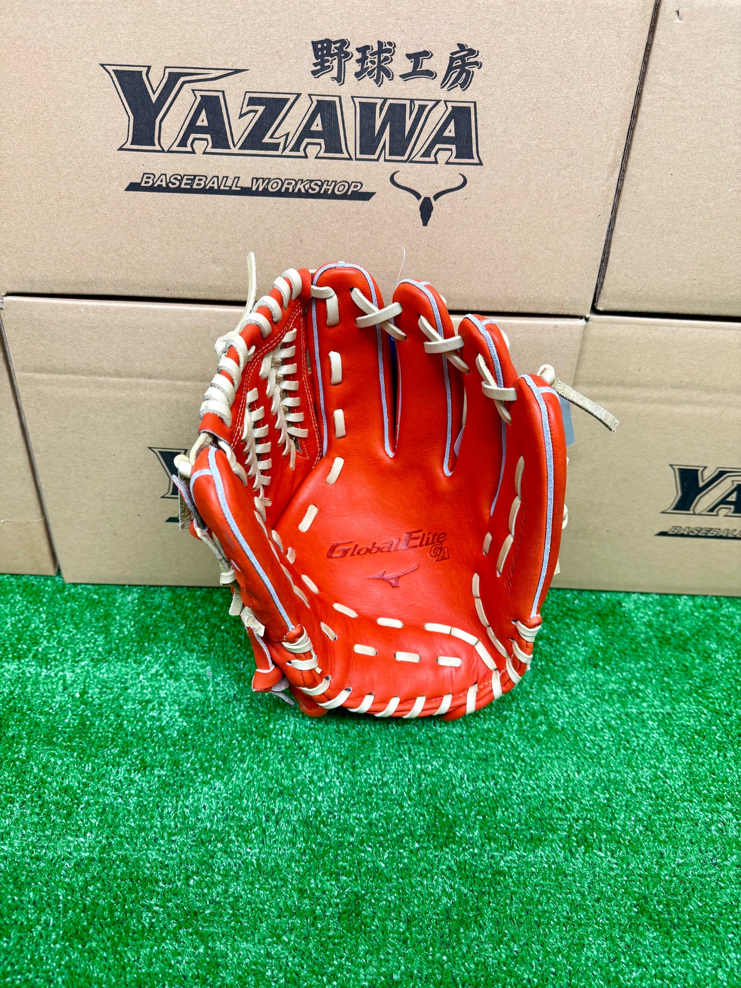 ミズノ　ゴールデンエイジ硬式オールラウンド用グラブ　1AJGA30200　スプレンディッドオレンジ×ブロンド