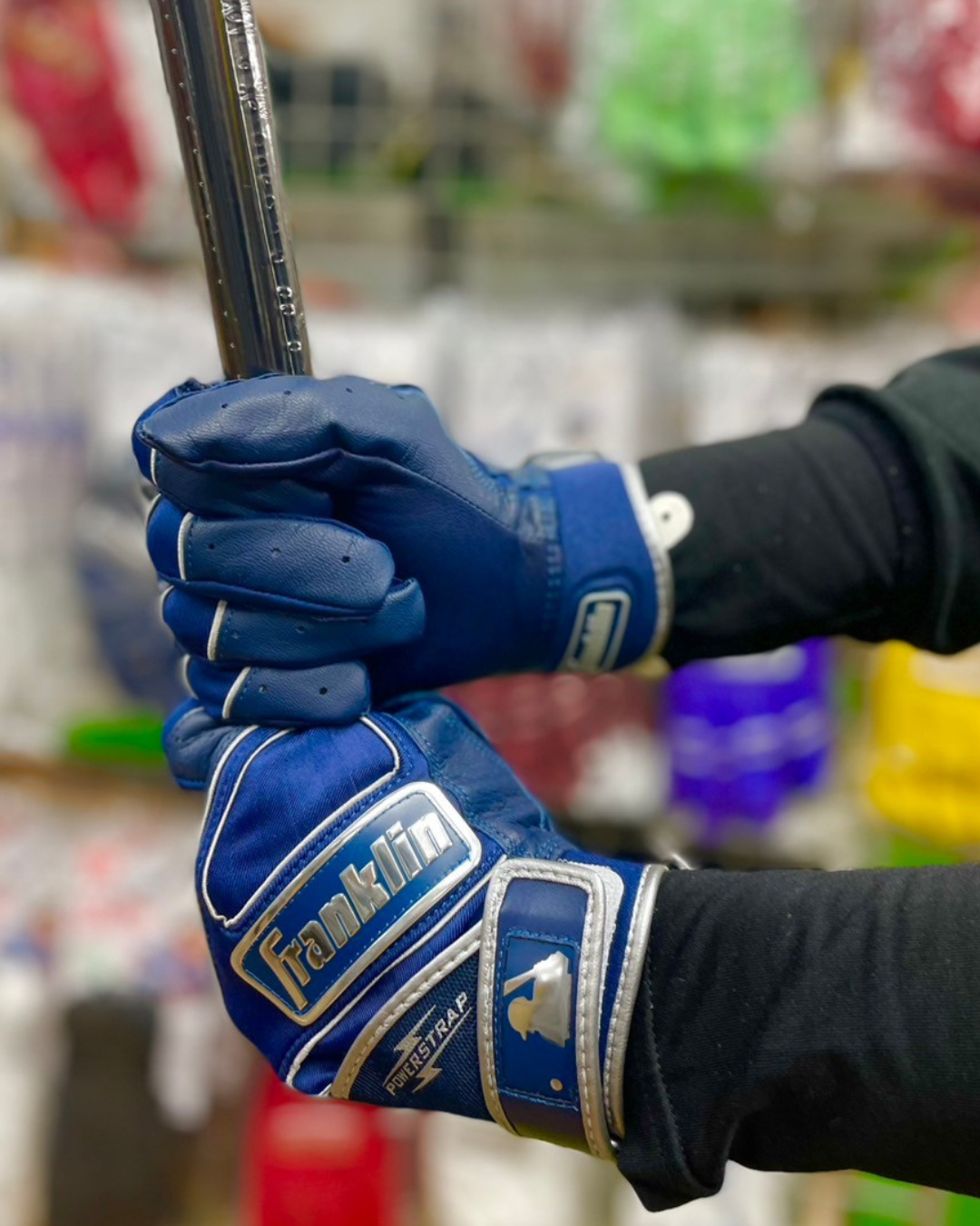 Franklin　バッティング手袋POWERSTRAP CHROME ネイビー
