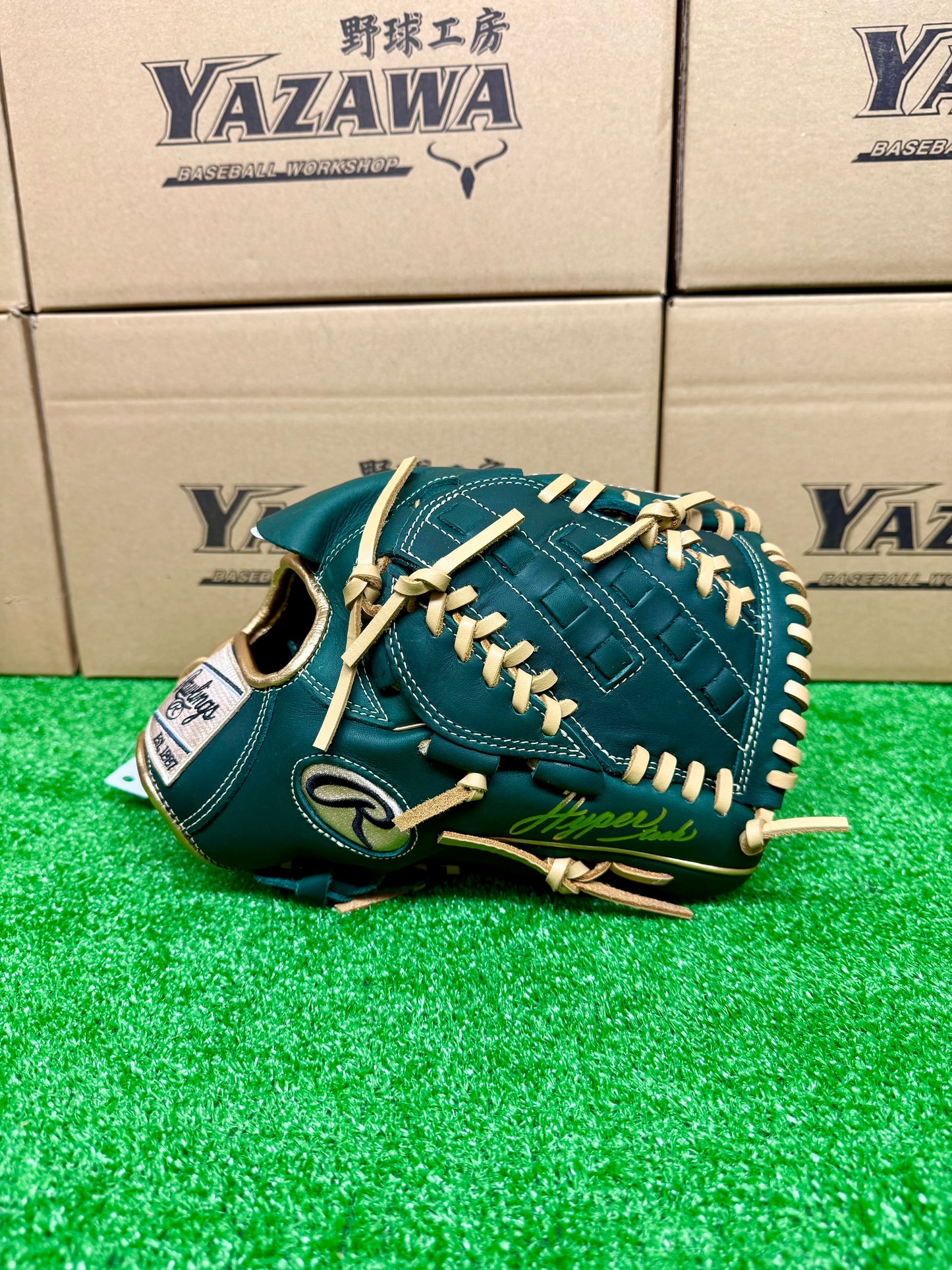 ローリングス　軟式投手用グラブ　GR5FHTCA15W　Dグリーン