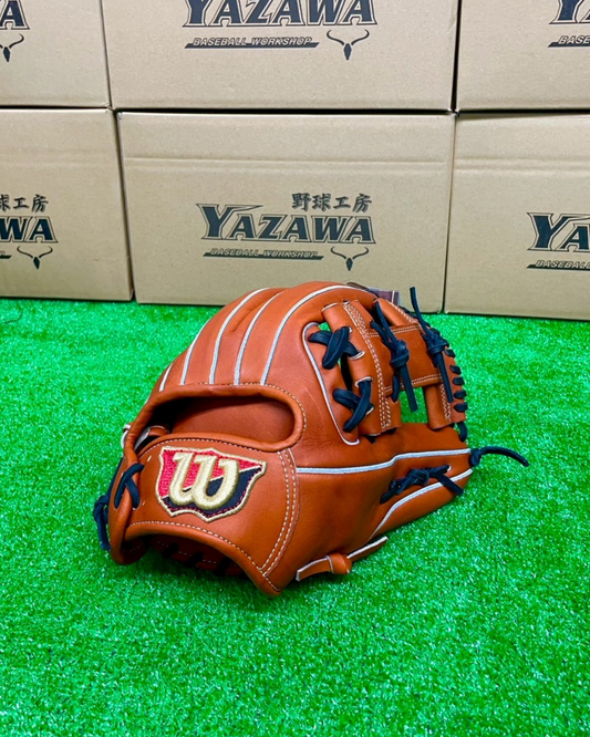 Wilson硬式内野手用86型Tオレンジ【型付け済み】