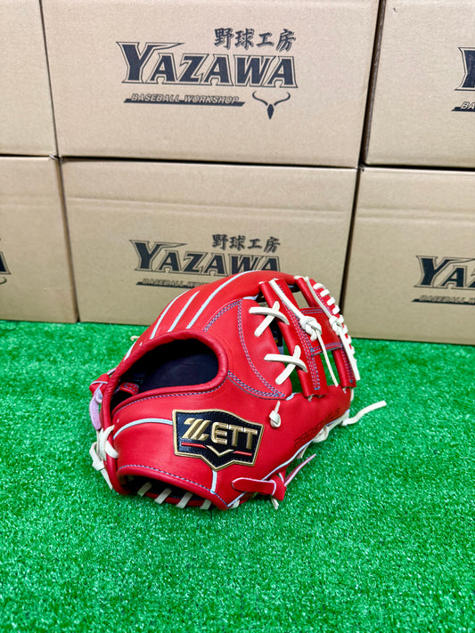 ZETT 限定硬式内野手用グラブ　BPROG765SG　ディープオレンジ×パステルブラウン