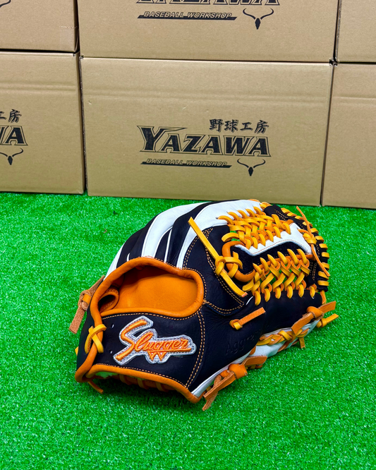 久保田スラッガー　軟式店舗別注グラブ【型付け済み】KSN-AR5　ホワイト×ブラック