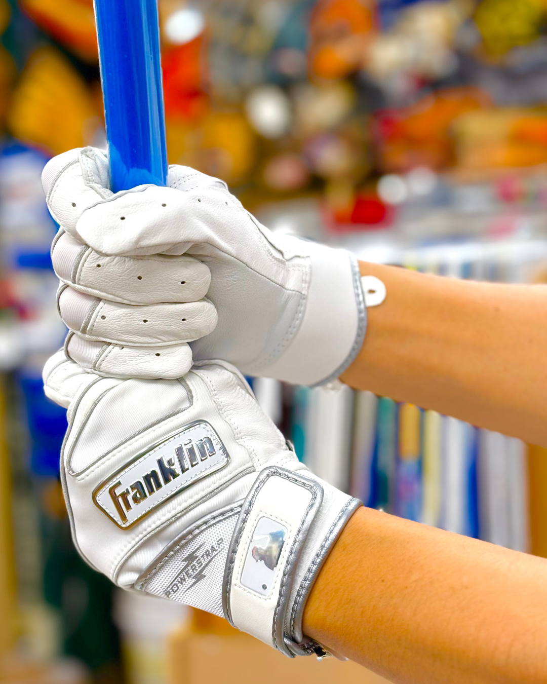 Franklin　バッティング手袋POWERSTRAP CHROME ホワイト