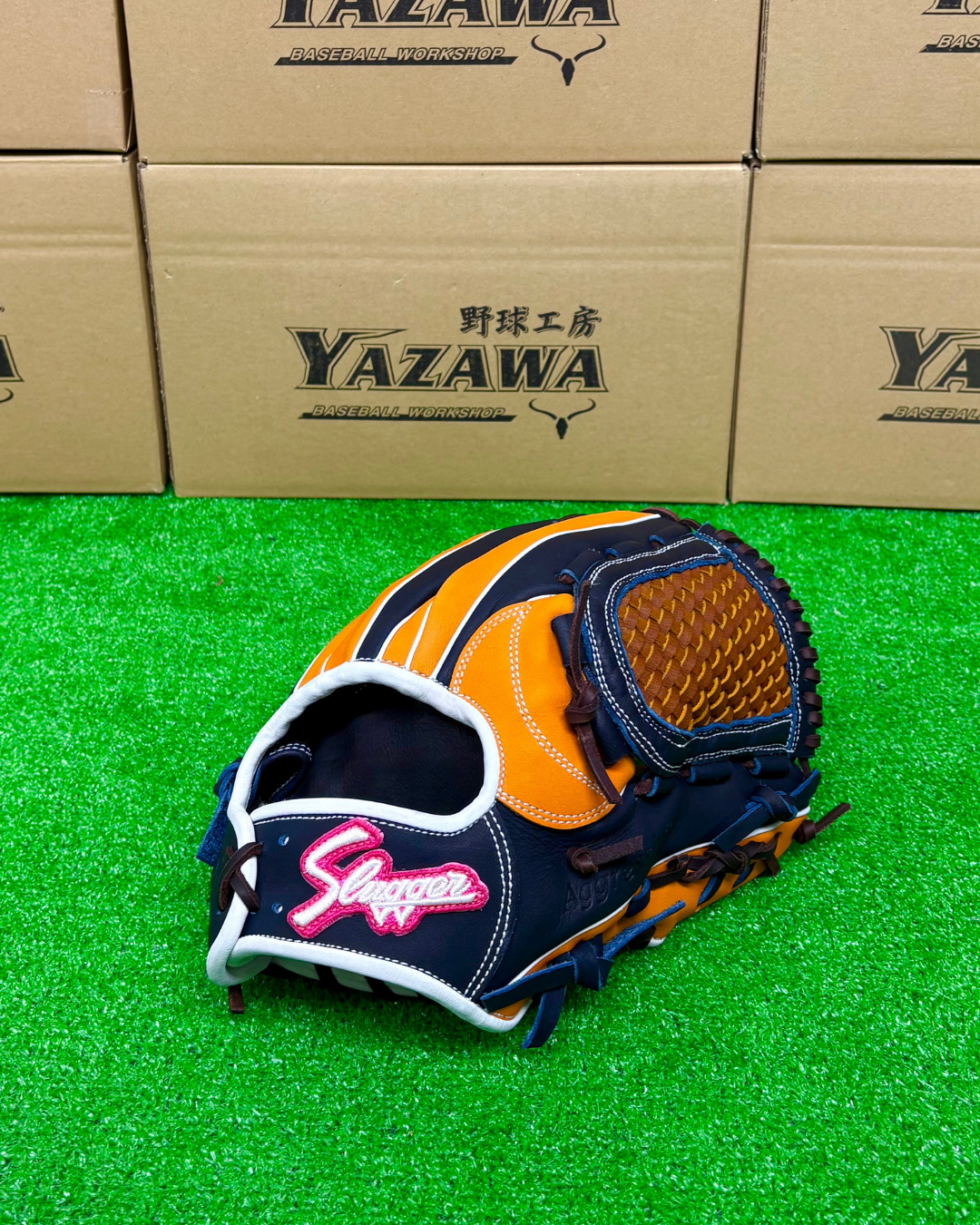 久保田スラッガー　軟式店舗別注グラブ【型付け済み】KSN-L7S　オレンジ×KSブラック