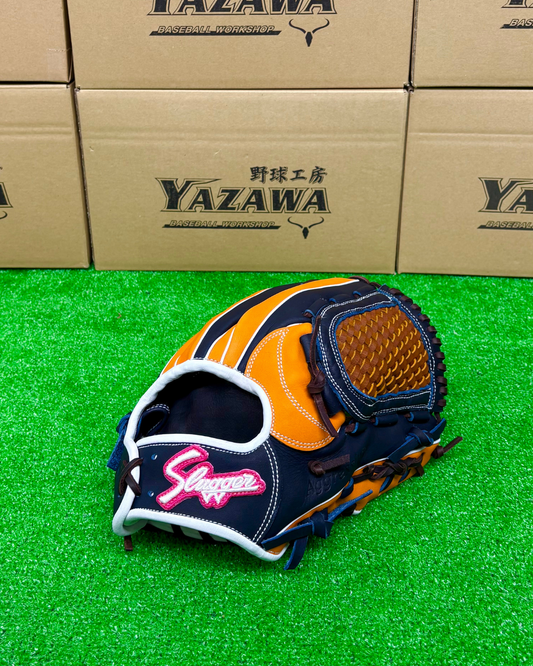 久保田スラッガー　軟式店舗別注グラブ【型付け済み】KSN-L7S　オレンジ×KSブラック