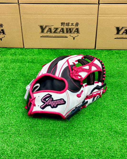 久保田スラッガー　【型付け済み】軟式店舗別注グラブ　M00　ホワイト×KSブラック