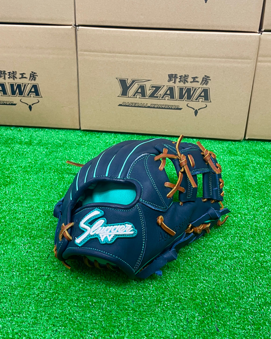 久保田スラッガー　軟式店舗別注内野手用グラブ J6 KSブラック×タン【型付け済】