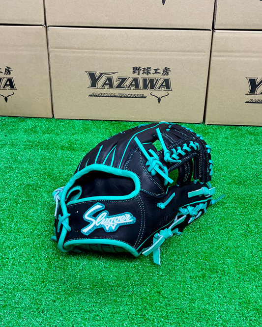 久保田スラッガー　【型付け済み】軟式店舗別注グラブ　T51　ブラック×エメラルド　