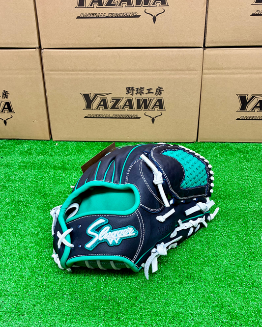 久保田スラッガー　【型付け済み】軟式店舗別注グラブ　M00　KSブラック×エメラルド