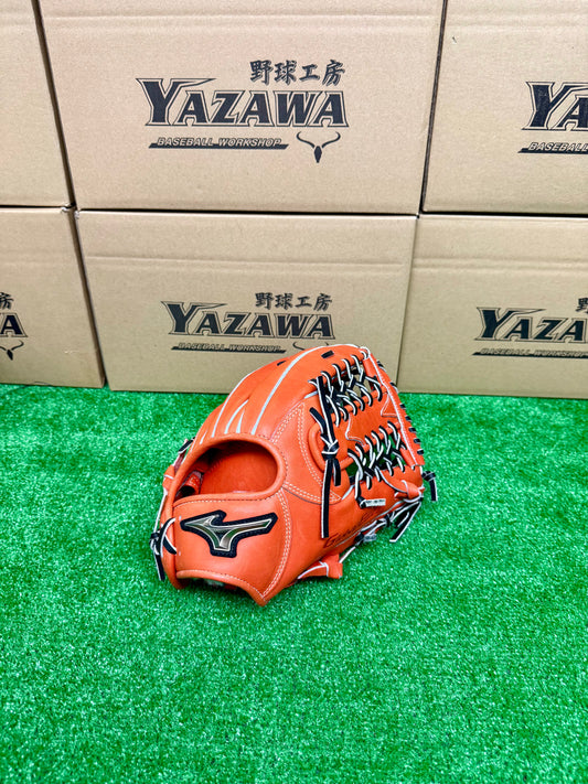 ミズノ　ゴールデンエイジ硬式外野手用グラブ　1AJGA28407　スプレンディドオレンジ×ブラック