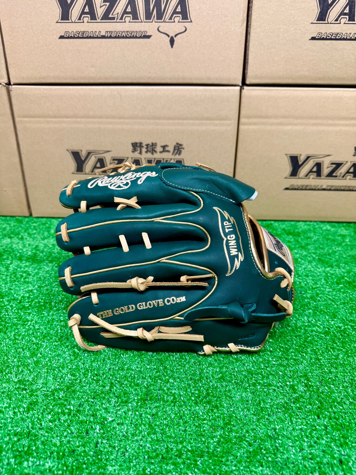 ローリングス　軟式投手用グラブ　GR5FHTCA15W　Dグリーン