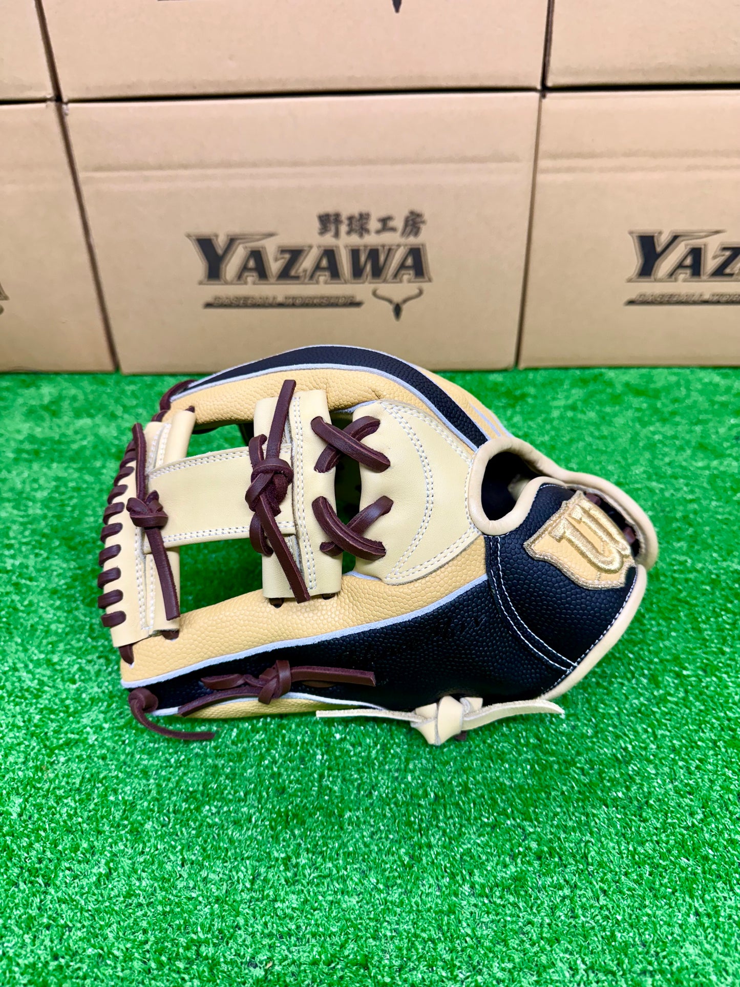 Wilson　少年軟式内野手用グラブ　7J型（WBW103891）ブロンドSS×ブラックSS　左投げ用