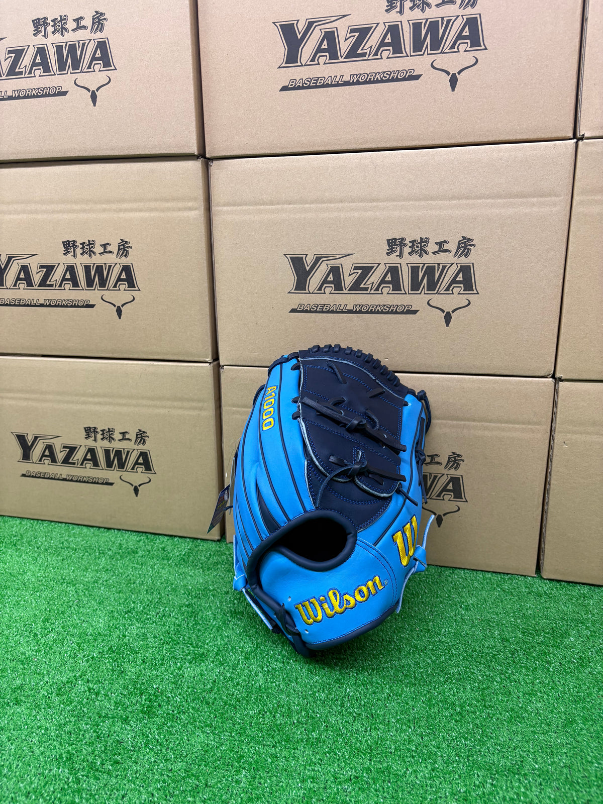 Wilson　軟式投手用グラブ 【SA17型】　ネイビー×スカイブルー
