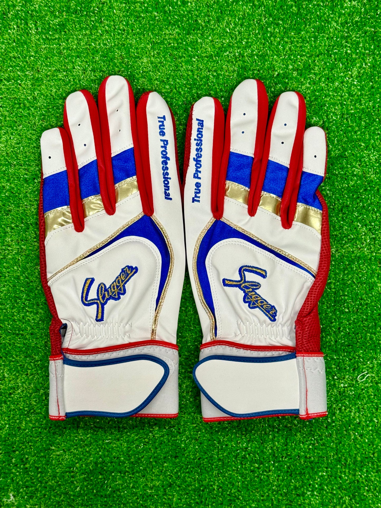 久保田スラッガー　限定バッティング用手袋　DeNA筒香選手モデル　S-200両手用　ホワイト×ブルー×レッド×ゴールド