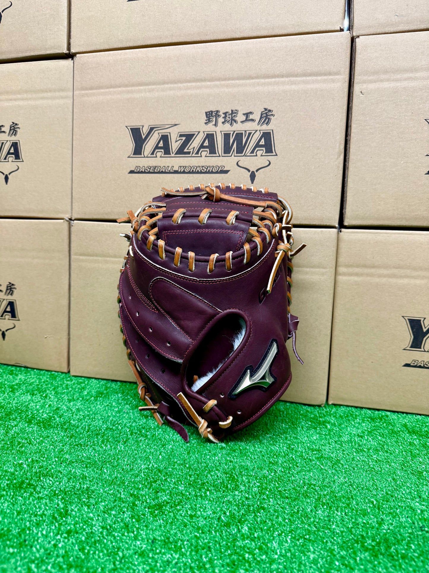 ミズノ　硬式キャッチャーミット　1AJCH32400　【號シリーズ】プラムブラウン×コルク