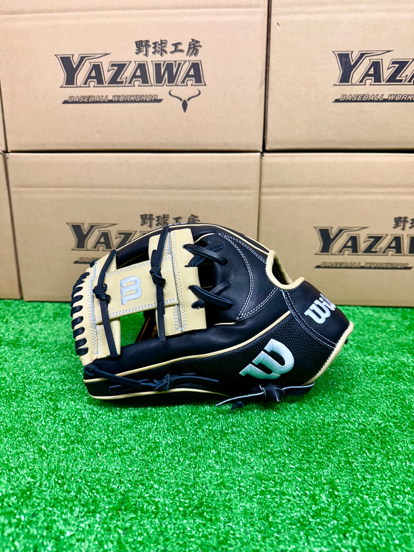 Wilson　軟式内野手用グラブ　87型　ブラックSS×ブロンド　（左投げ用）