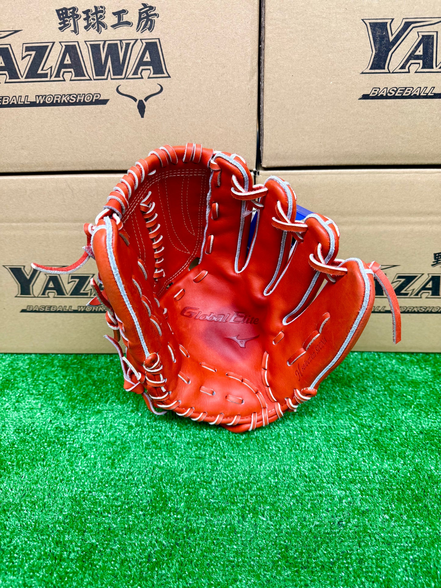 ミズノ　硬式投手用グラブ　1AJGH29501　スプレンディドオレンジ　【型付け済み】