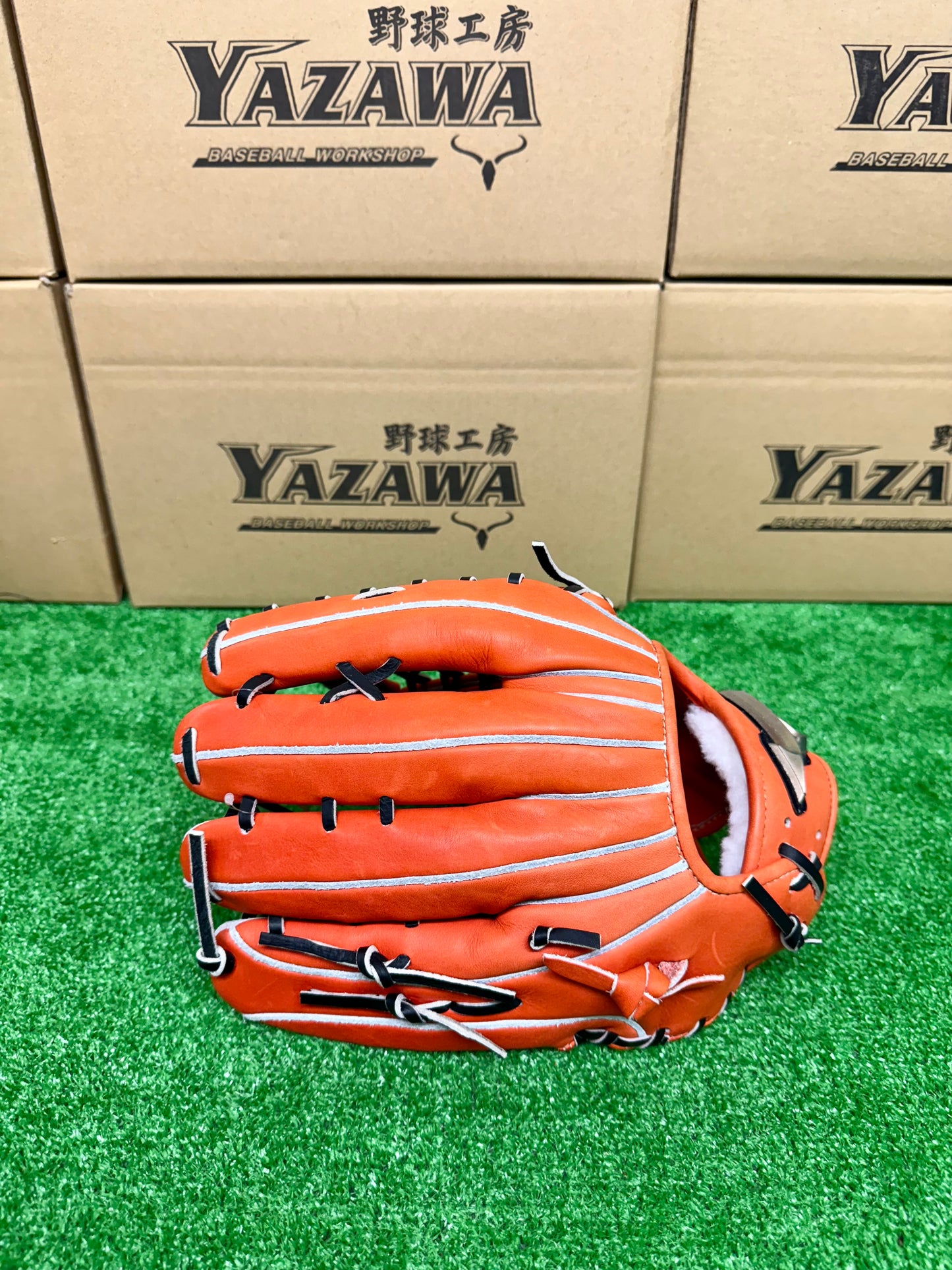 ミズノ　ゴールデンエイジ硬式外野手用グラブ　1AJGA28407　スプレンディドオレンジ×ブラック