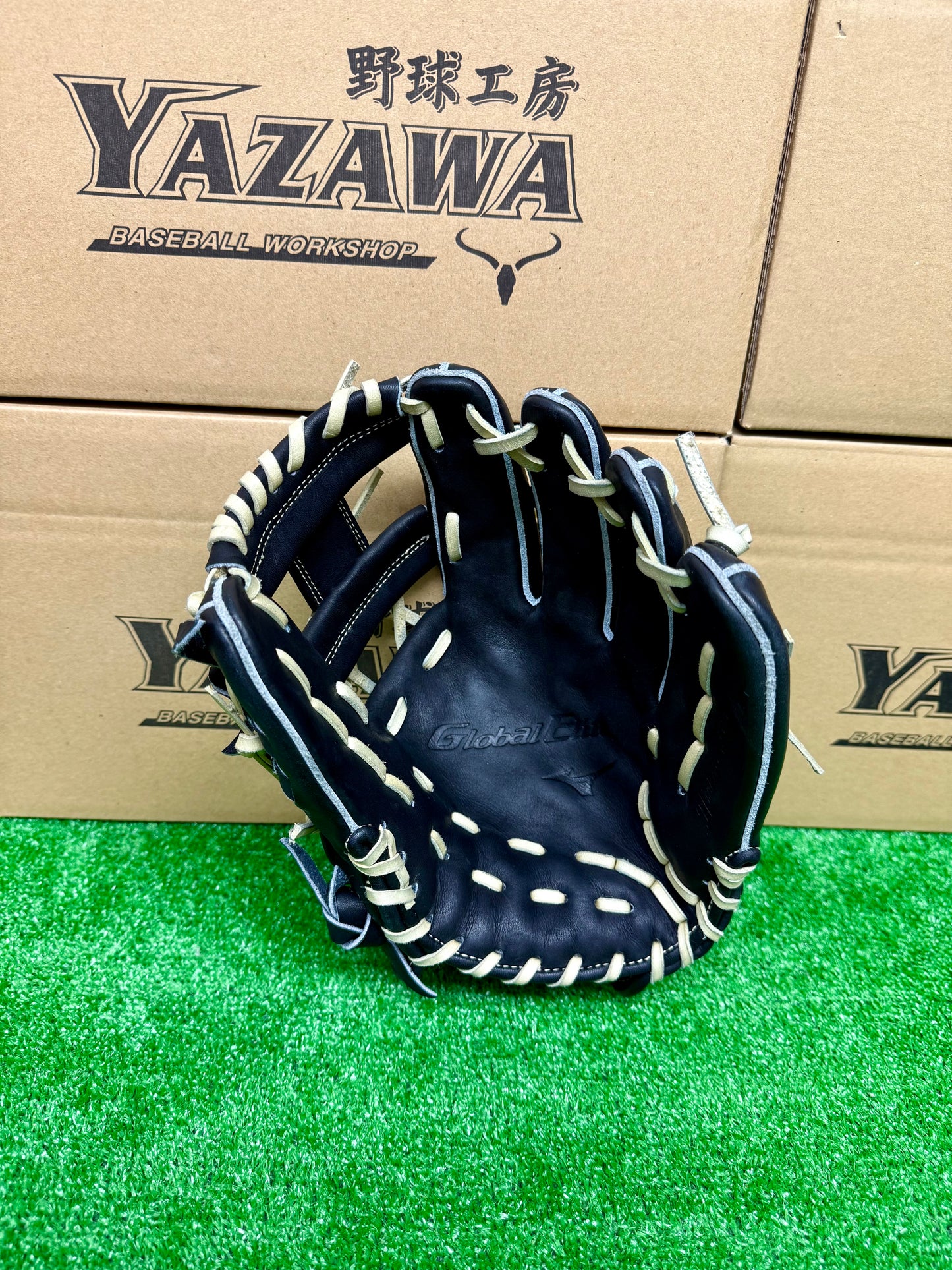 ミズノ　硬式内野手用グラブ　1AJGH28503　ブラック×ブロンド【型付け済み】