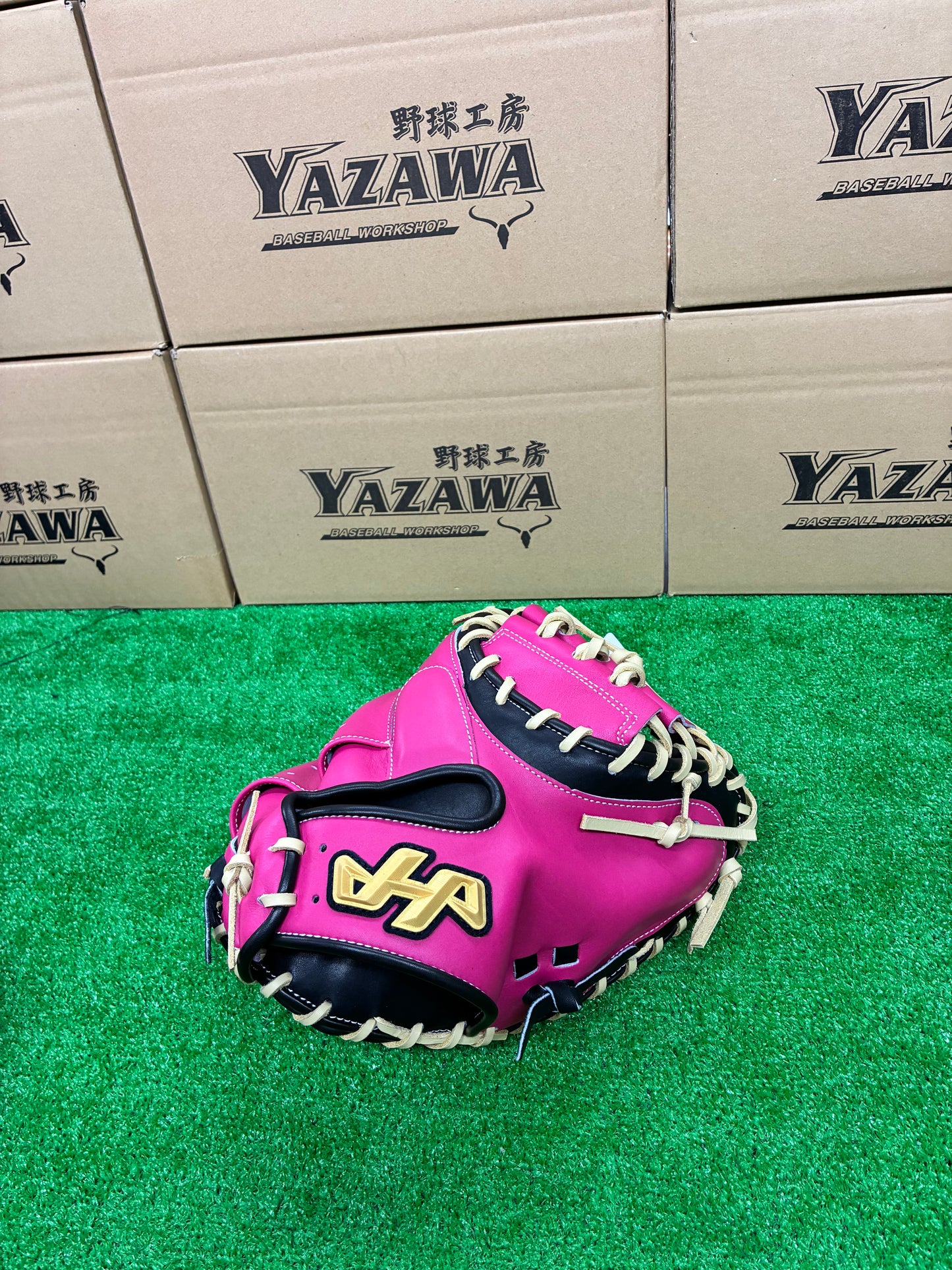 ハタケヤマ　限定軟式キャッチャーミット　2026 PRO-M9 G　ピンク×ブラック