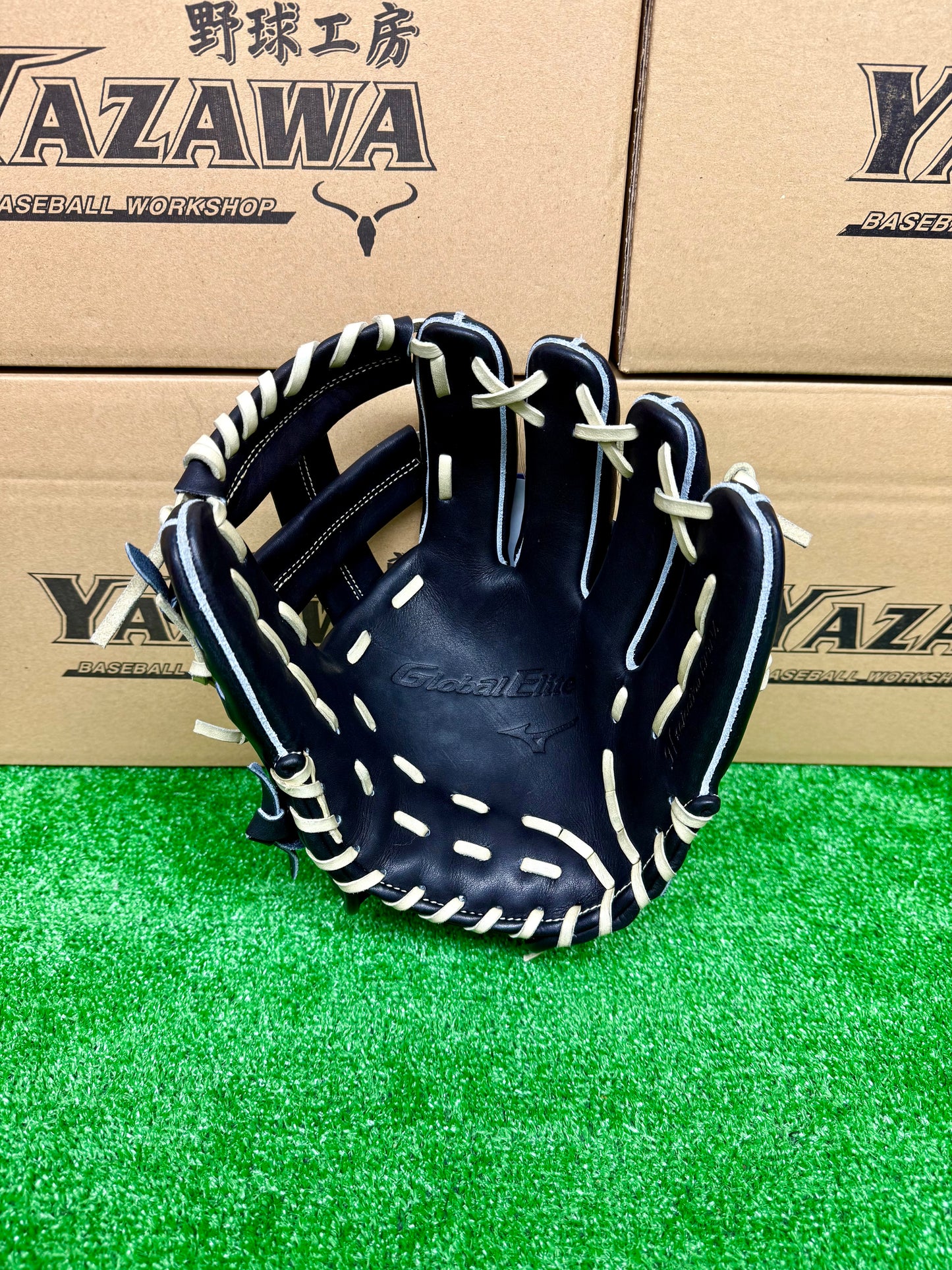ミズノ　硬式内野手用グラブ　1AJGH28513　ブラック×ブロンド