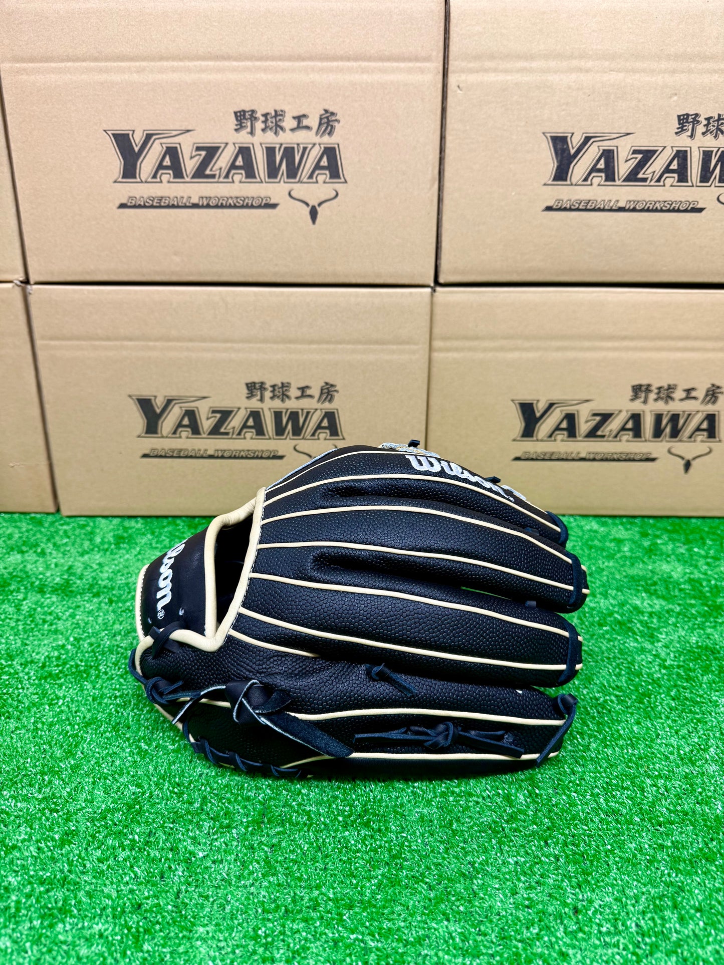 Wilson　軟式内野手用グラブ　87型　ブラックSS×ブロンド　（左投げ用）