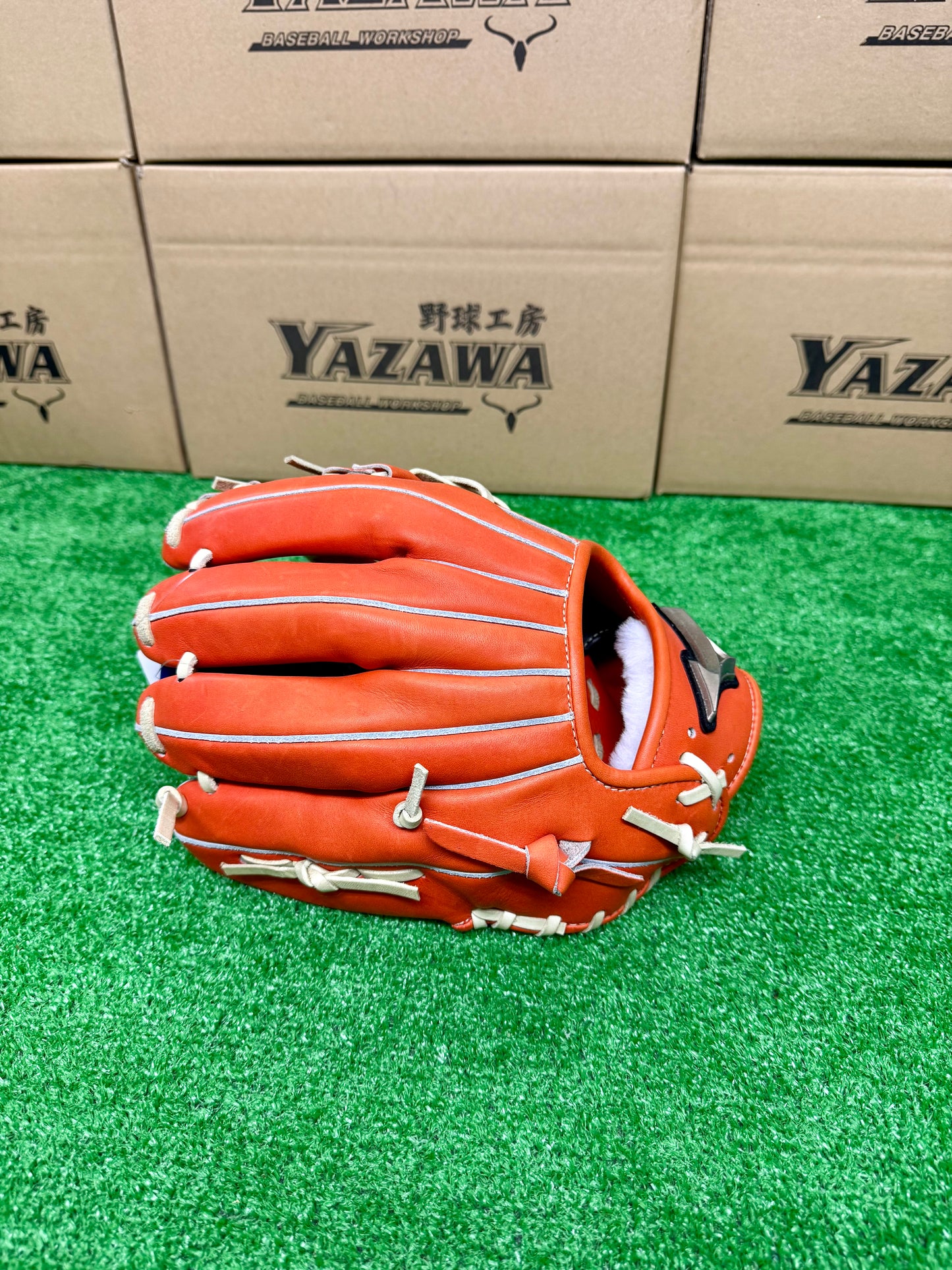 ミズノ　ゴールデンエイジ硬式内野手用グラブ　1AJGA30213　スプレンディッドオレンジ×ブロンド