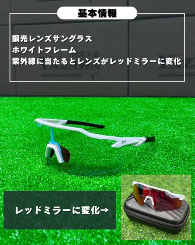 ZEEMS 調光レンズサングラス　ZSW-630WHR