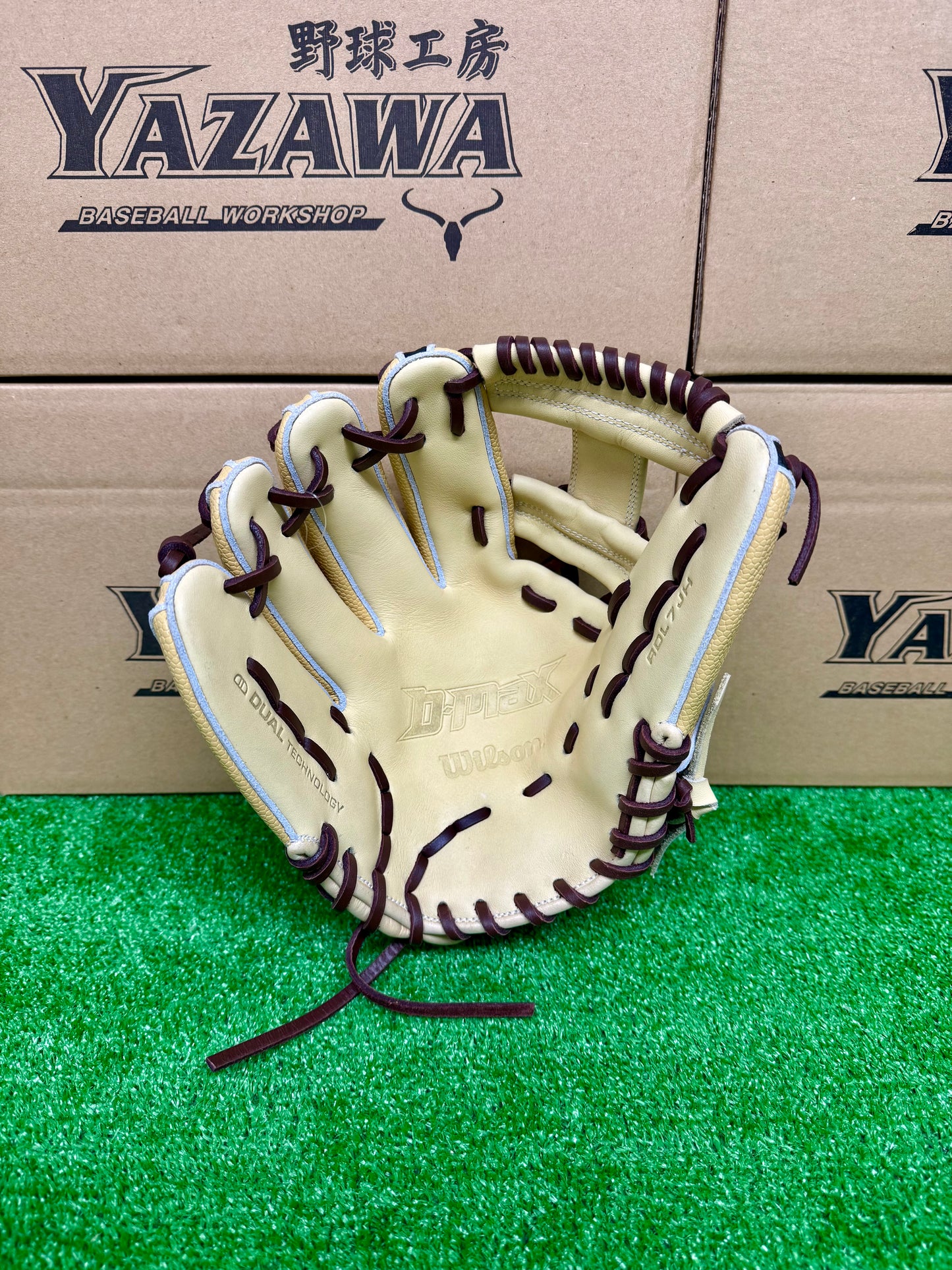 Wilson　少年軟式内野手用グラブ　7J型（WBW103891）ブロンドSS×ブラックSS　左投げ用