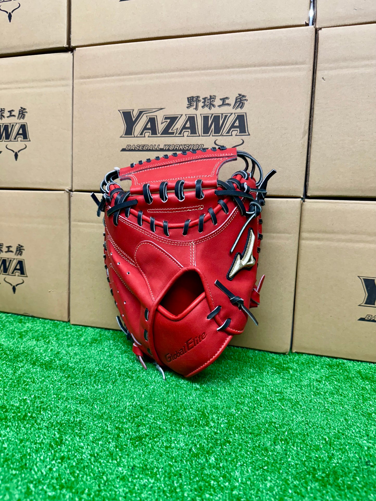 ミズノ　硬式キャッチャーミット　1AJCH28300　【號シリーズ】ラディッシュ×ブラック