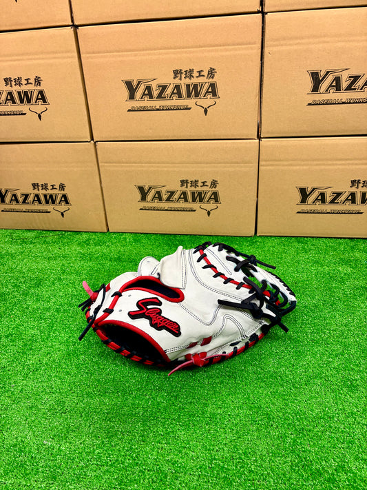 久保田スラッガー　店舗別注【型付け済み】JAPANモデル軟式キャッチャーミット　KSM-038　ホワイト×KSブラック