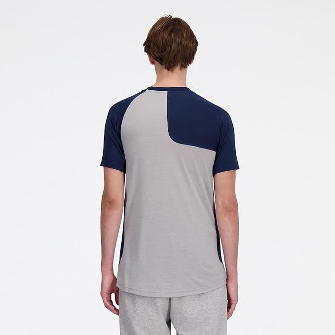 [ニューバランス] 大谷翔平着用モデル　ベースボール アンダーシャツ 半袖Tシャツ (MT41704Ｒ 41704R) アシンメトリ　ショートスリーブ　（ネイビー）