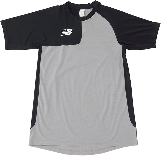 [ニューバランス] 大谷翔平着用モデル　ベースボール アンダーシャツ 半袖Tシャツ (MT41704L 41704R) アシンメトリ　ショートスリーブ　（ブラック）