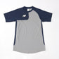[ニューバランス] 大谷翔平着用モデル　ベースボール アンダーシャツ 半袖Tシャツ (MT41704Ｒ 41704R) アシンメトリ　ショートスリーブ　（ネイビー）