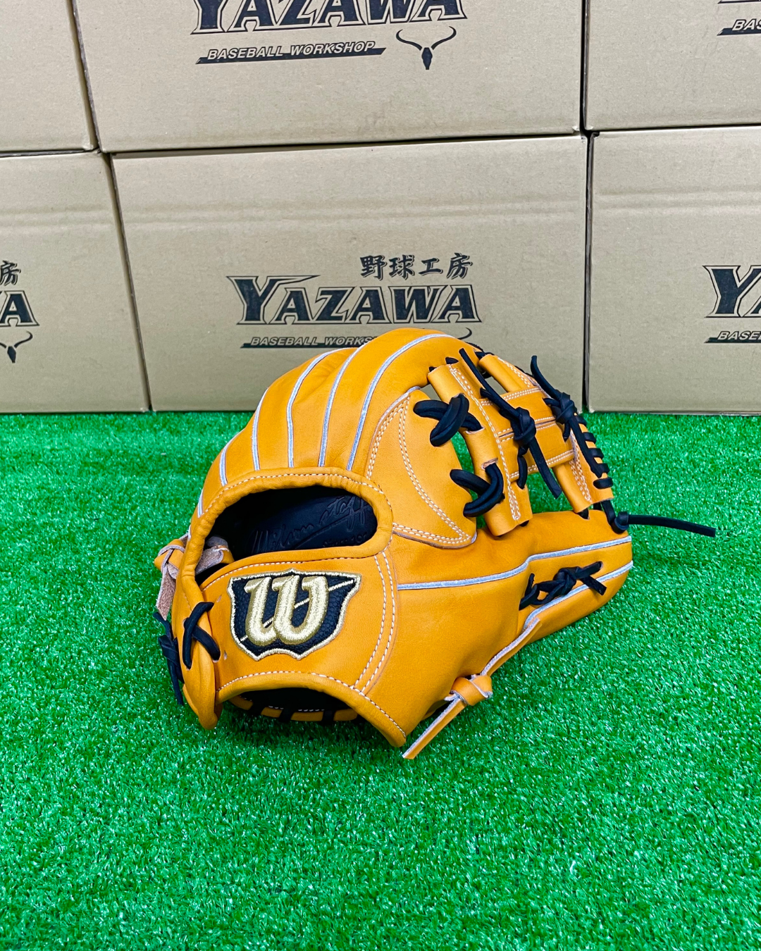Wilson 硬式内野手用87型Wオレンジ【型付け済み】