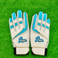 久保田スラッガー　バッティング用手袋　S-707K（ホワイト×水色×ゴールド）23～27㎝