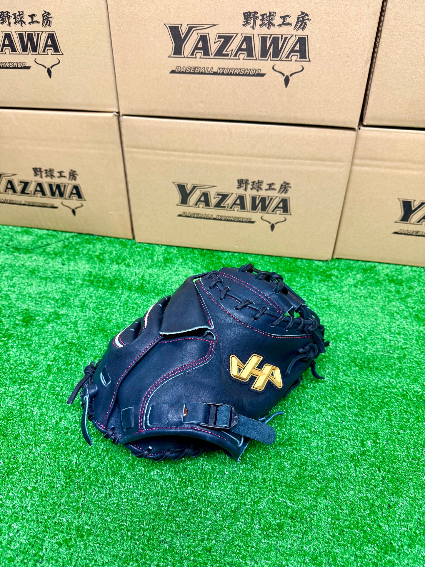 ハタケヤマ　硬式キャッチャーミット　W-M7IB　Iブラック