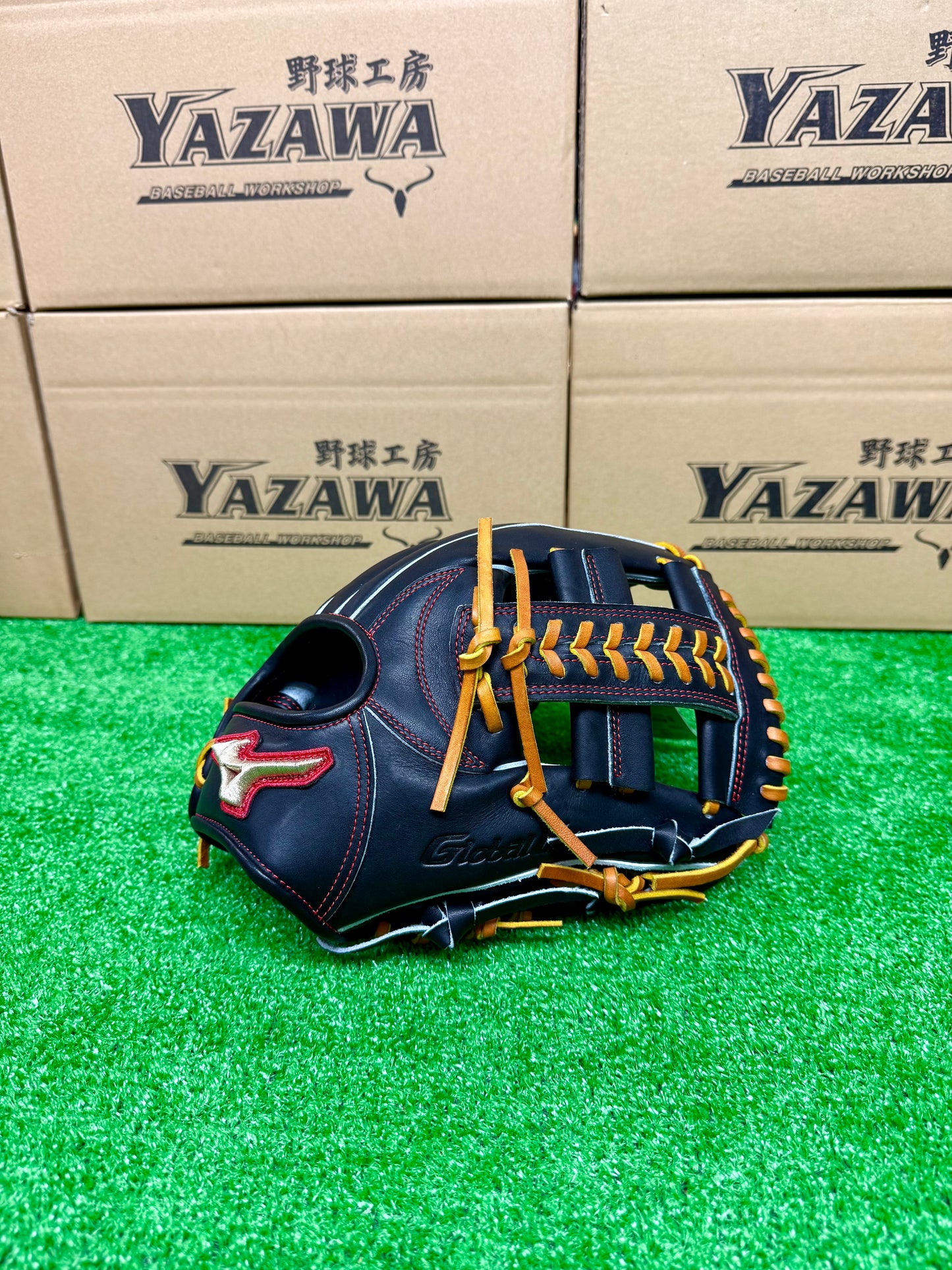 ミズノ　硬式内野手用グラブ　1AJGH32303　ブラック×コルク