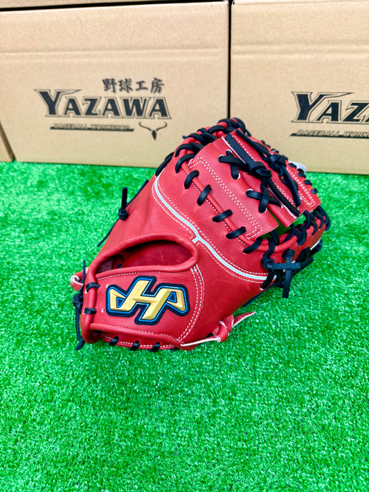 ハタケヤマ　少年軟式用ファーストミット　TH-JFR　レッド×ブラック