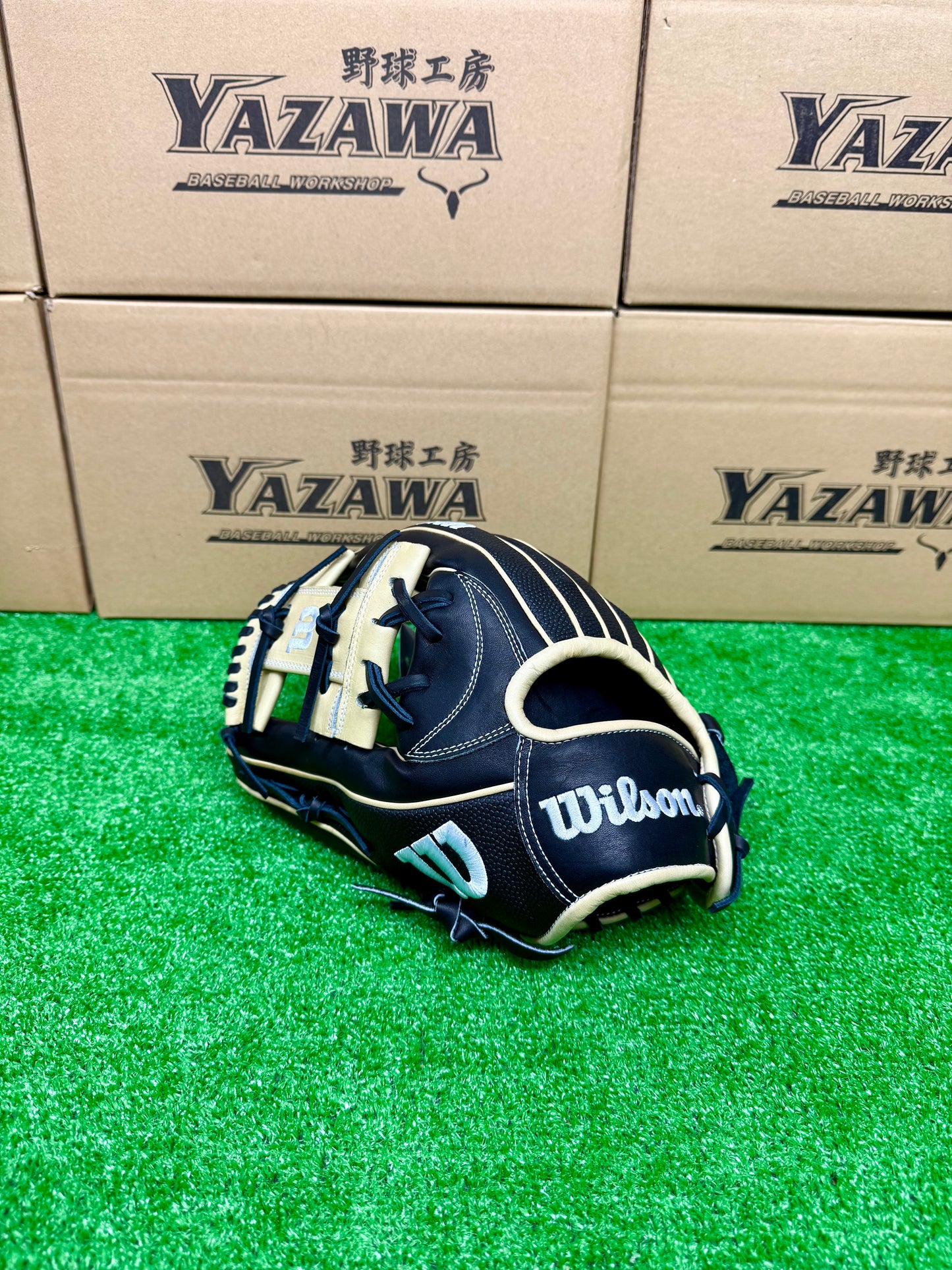 Wilson　軟式内野手用グラブ　87型　ブラックSS×ブロンド　（左投げ用）
